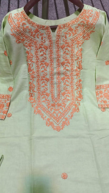 Stylish Women's Stitched Embroidered Shirt and Trouser Set - 2 Pcs