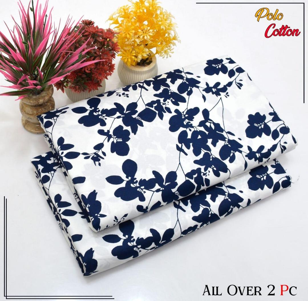 2 Pcs Women's Unstitched Printed Suit