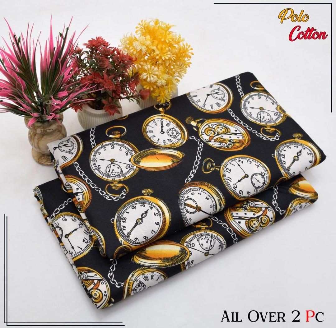 2 Pcs Women's Unstitched Printed Suit