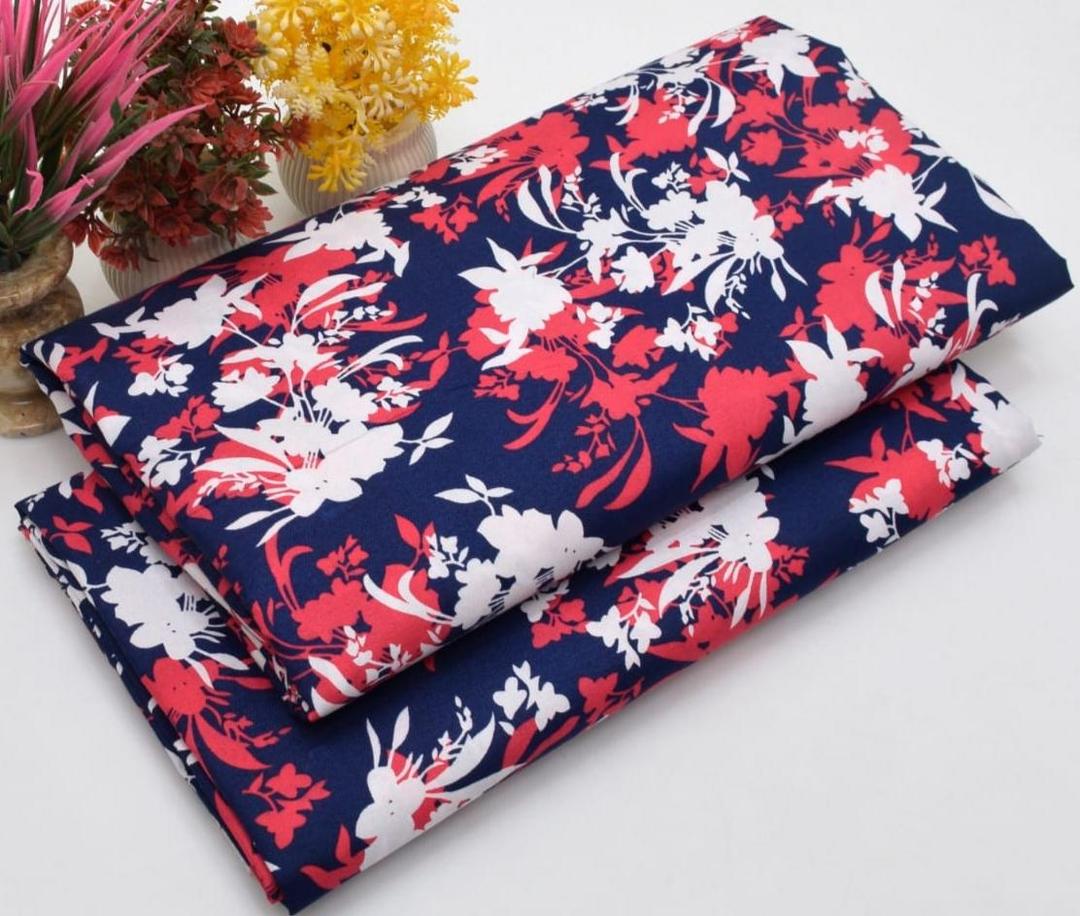 2 Pcs Women's Unstitched Printed Suit