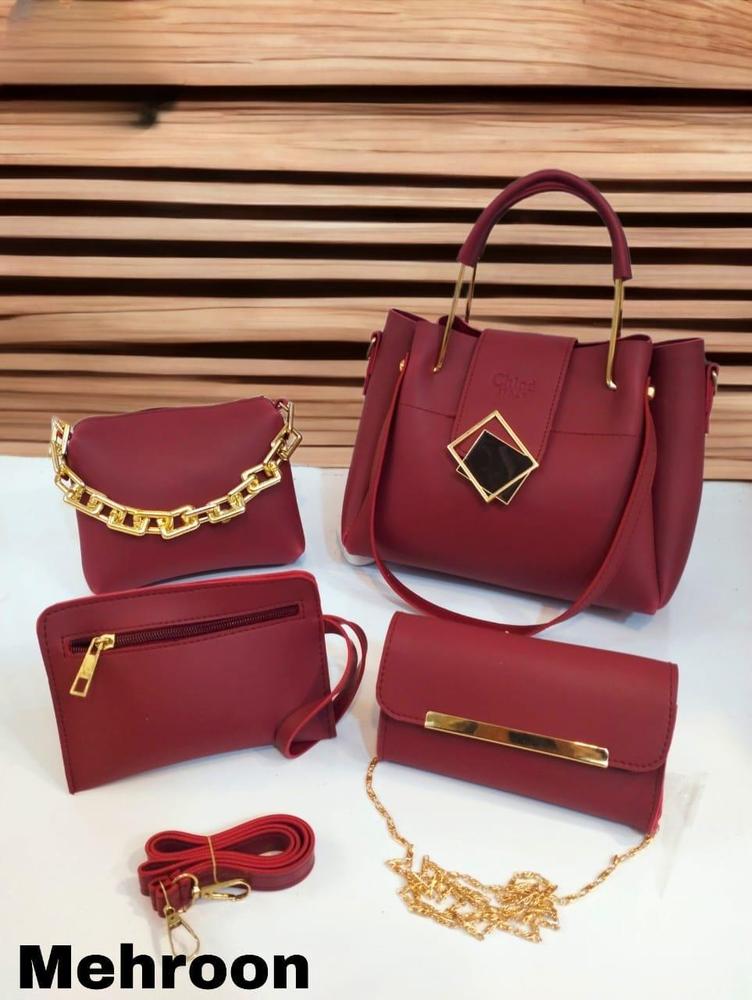 Women's Leather Handbag Set