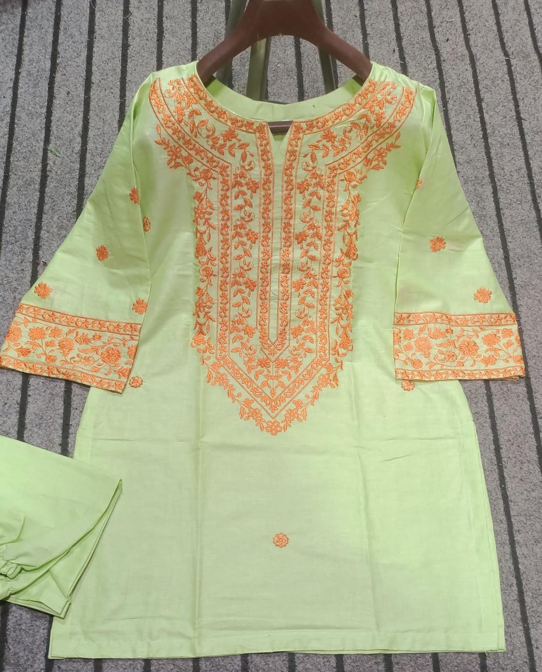 Stylish Women's Stitched Embroidered Shirt and Trouser Set - 2 Pcs